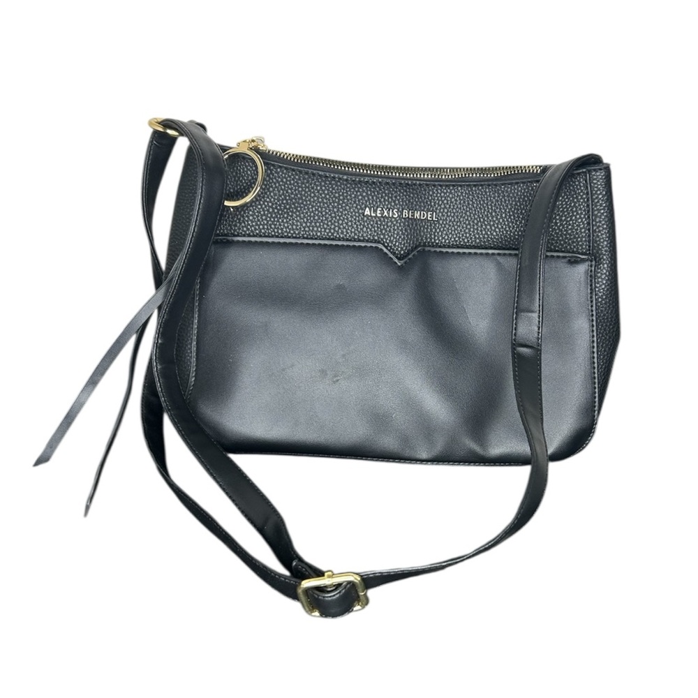 Alexis Bendel black faux leather crossbody bag